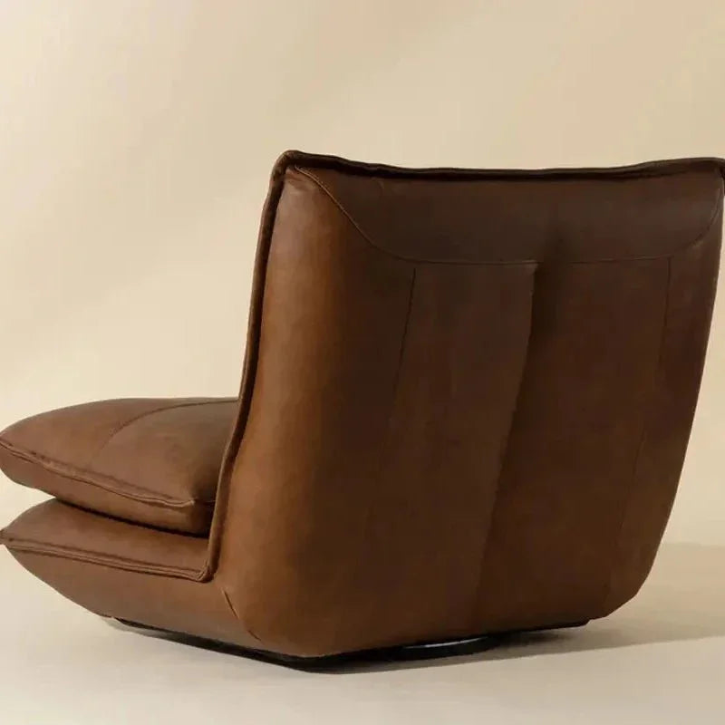 SUNPAN Colson Leather Swivel Armless Chair