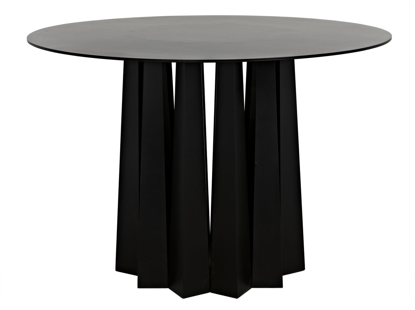 Column Dining Table, Black Steel-Dining Tables-Noir-Sideboards and Things