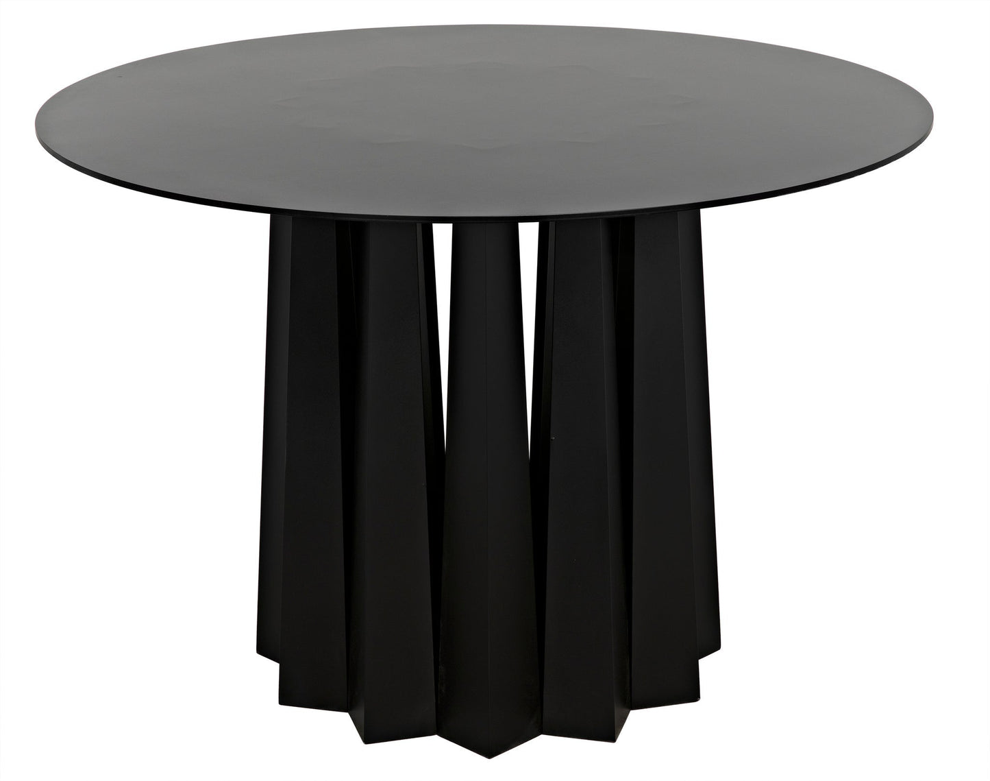 Column Dining Table, Black Steel-Dining Tables-Noir-Sideboards and Things