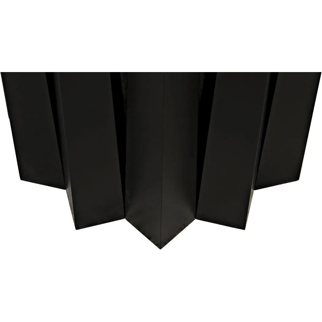 Noir Column Dining Table, Black Steel