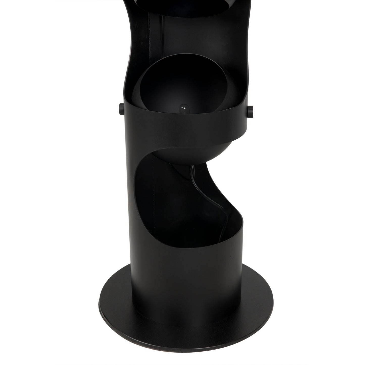 Columna Floor Lamp, Black Steel-Floor Lamps-Noir-Sideboards and Things