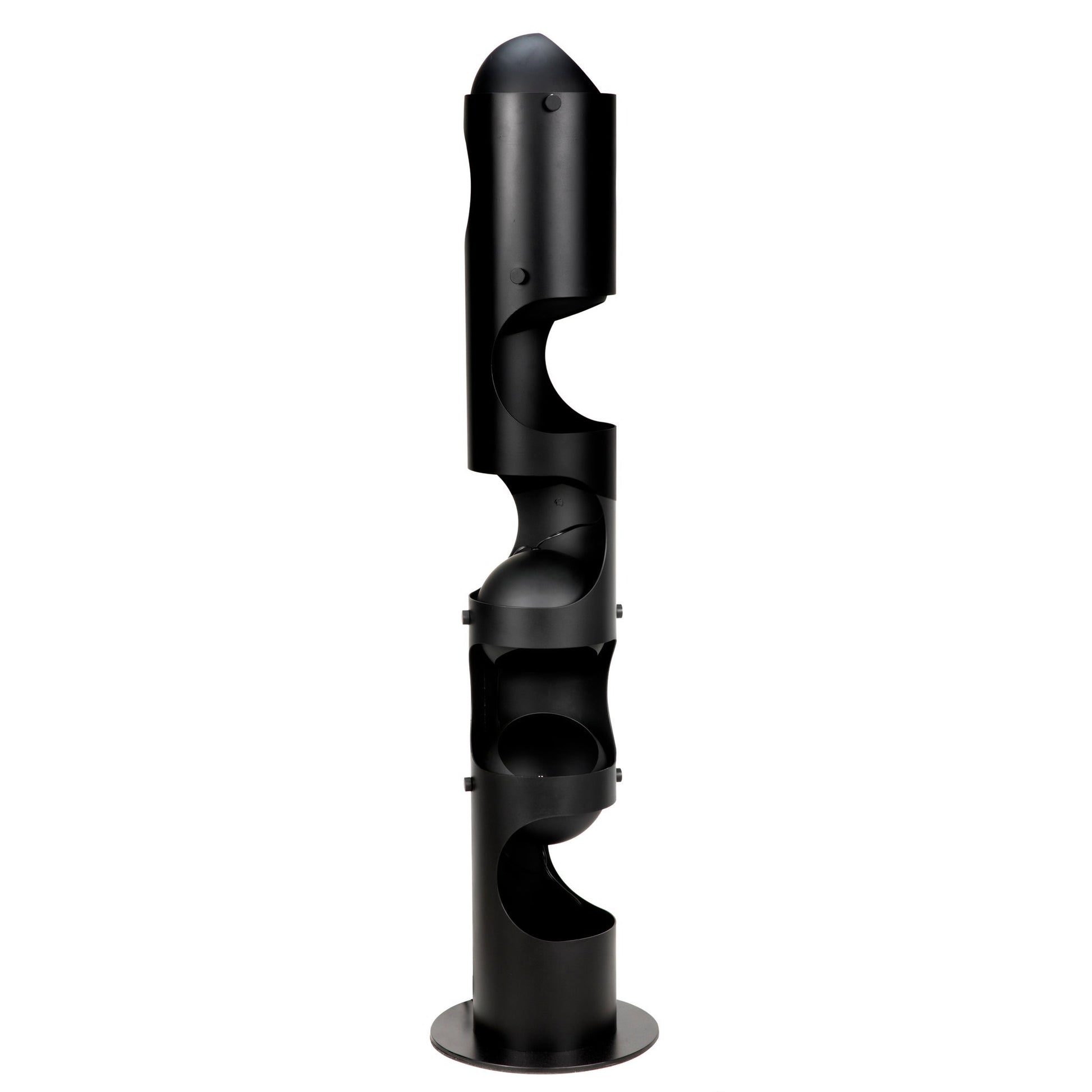 Columna Floor Lamp, Black Steel-Floor Lamps-Noir-Sideboards and Things