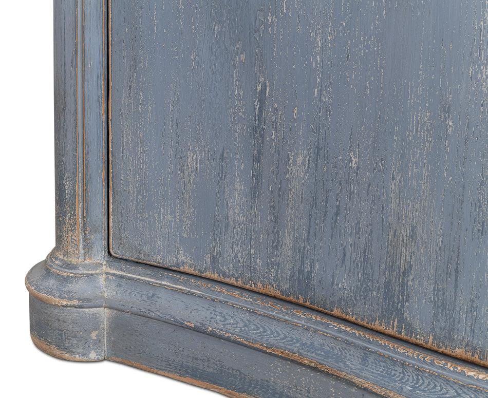 Columns Bowfront Sideboard Blue-Sideboards-Sarreid-LOOMLAN