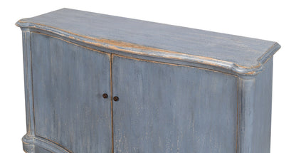 Columns Bowfront Sideboard Blue-Sideboards-Sarreid-LOOMLAN