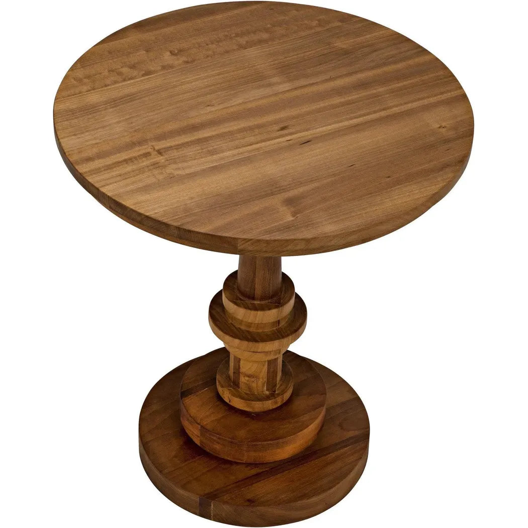 Noir Comodo Teak Wood Round Side Table