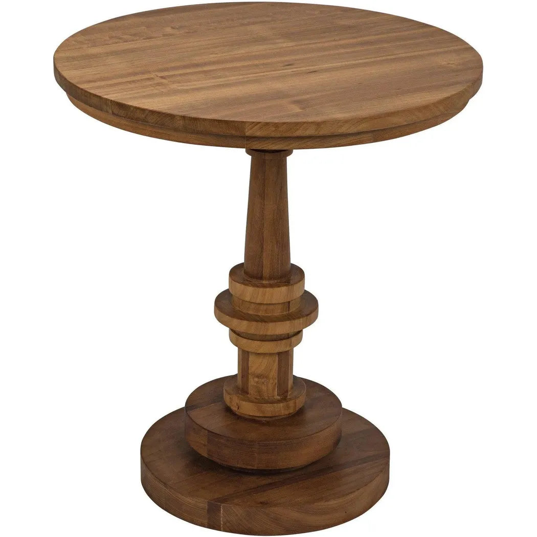 Noir Comodo Teak Wood Round Side Table