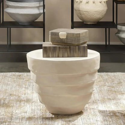 Jamie Young Concentric Fiber Glass Round Side Table