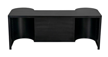 Concierge Desk, Black Steel Unique Home Office Desk-Home Office Desks-Noir-Sideboards and Things