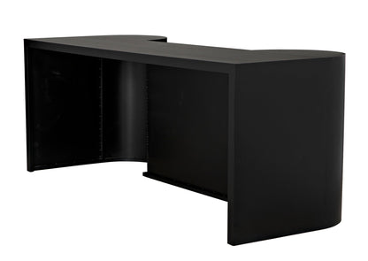 Concierge Desk, Black Steel Unique Home Office Desk-Home Office Desks-Noir-Sideboards and Things