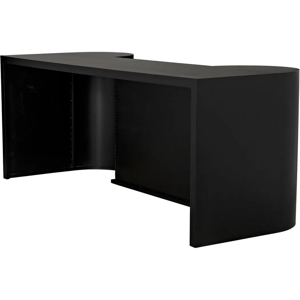 Concierge Desk, Black Steel Unique Home Office Desk