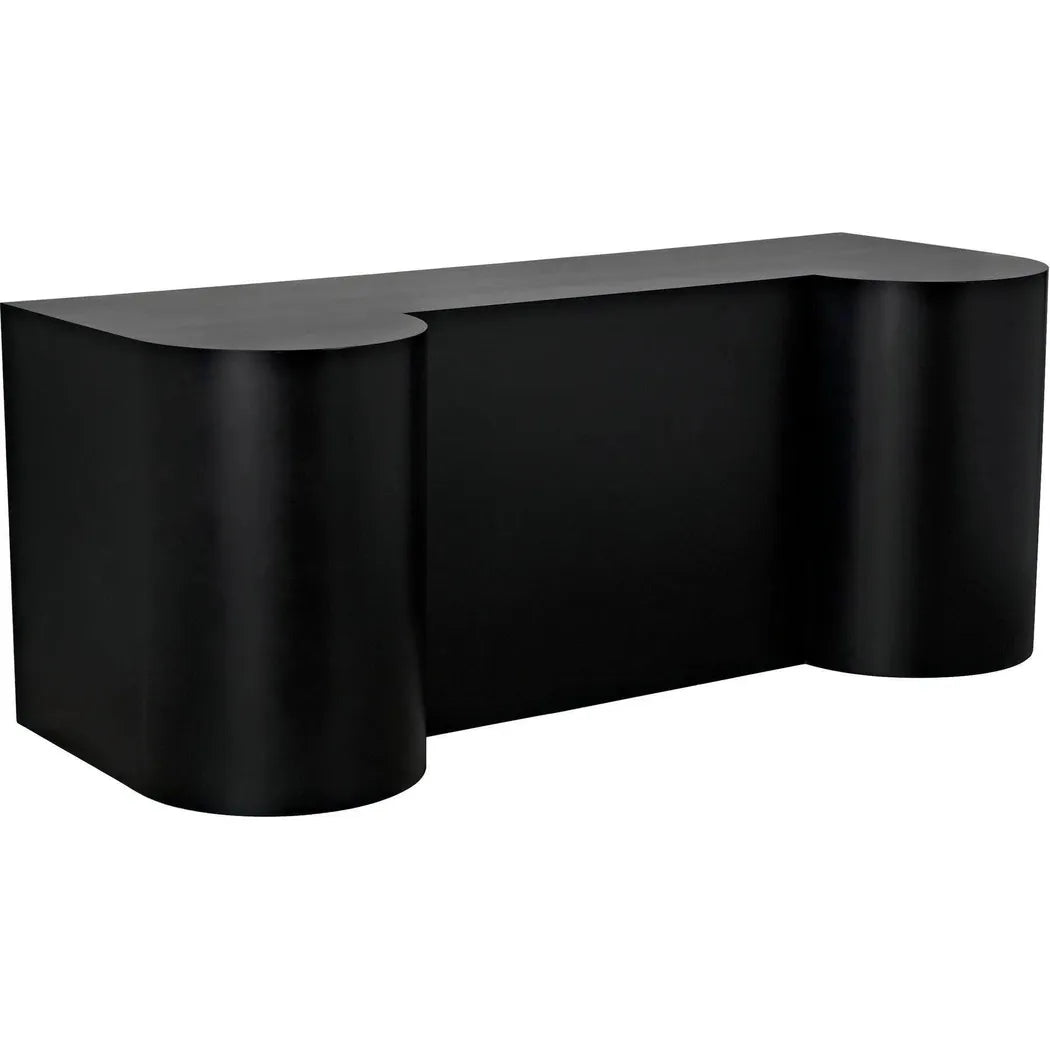 Concierge Desk, Black Steel Unique Home Office Desk