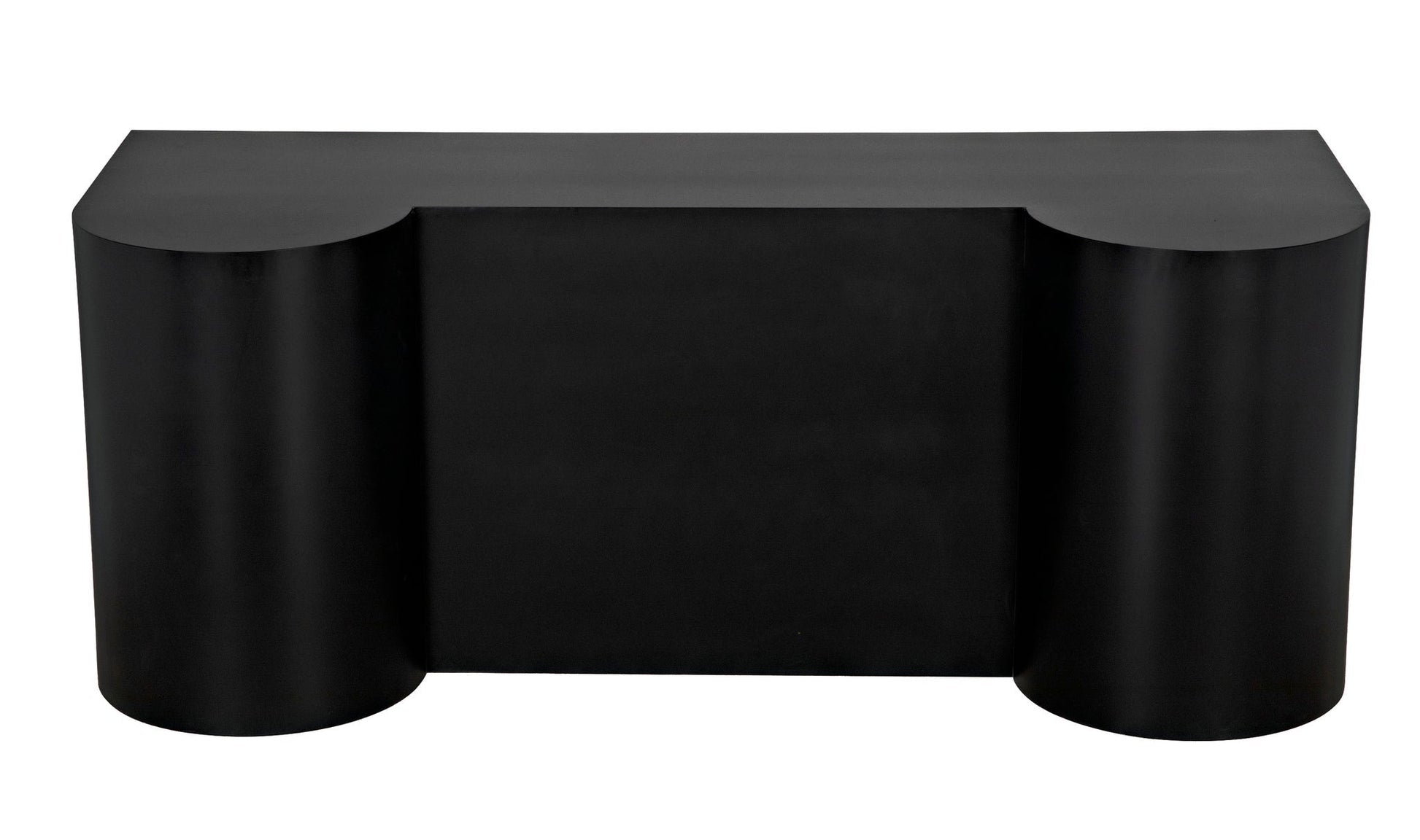 Concierge Desk, Black Steel Unique Home Office Desk-Home Office Desks-Noir-Sideboards and Things