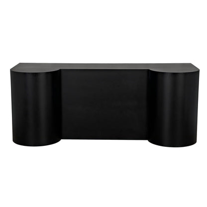 Concierge Desk, Black Steel Unique Home Office Desk-Home Office Desks-Noir-Sideboards and Things