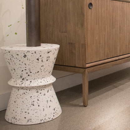 LH Home Concrete Hourglass Terrazzo Ourdoor Side Table