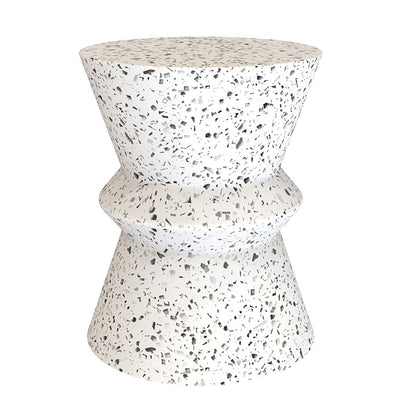 LH Home Concrete Hourglass Terrazzo Ourdoor Side Table