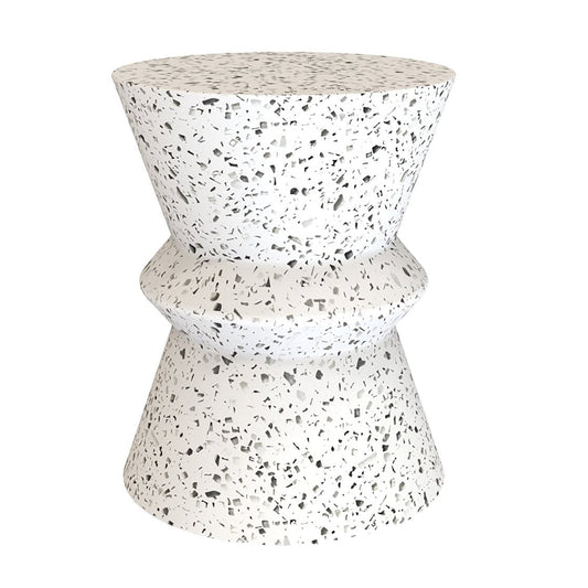LH Home Concrete Hourglass Terrazzo Ourdoor Side Table