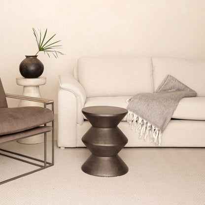 LH Home Concrete Inverted Concrete Outdoor Side Table