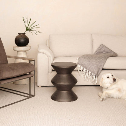 LH Home Concrete Inverted Concrete Outdoor Side Table