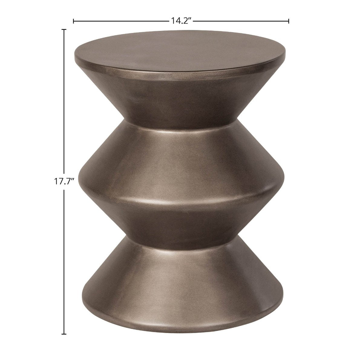LH Home Concrete Inverted Concrete Outdoor Side Table