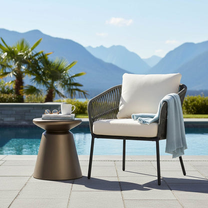 LH Home Concrete Mineral Concrete Outdoor Side Table