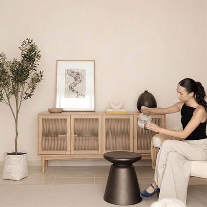 LH Home Concrete Mineral Concrete Outdoor Side Table