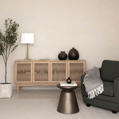 LH Home Concrete Mineral Concrete Outdoor Side Table