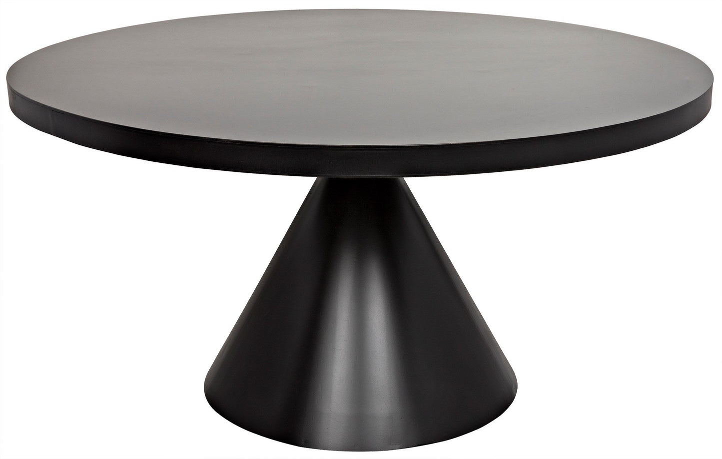 Cone Black Steel Round Dining Table-Dining Tables-Noir-Sideboards and Things