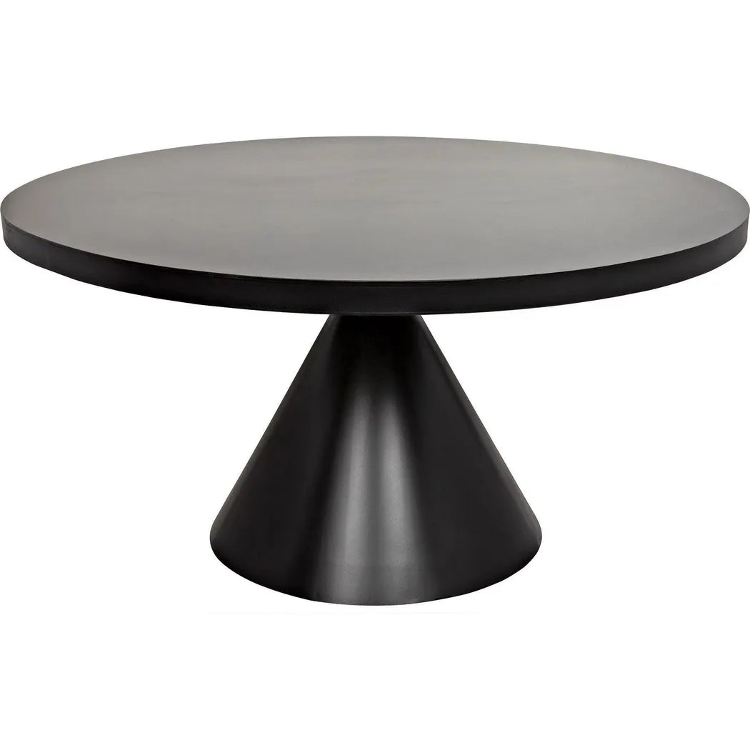 Cone Black Steel Round Dining Table