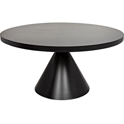 Cone Black Steel Round Dining Table