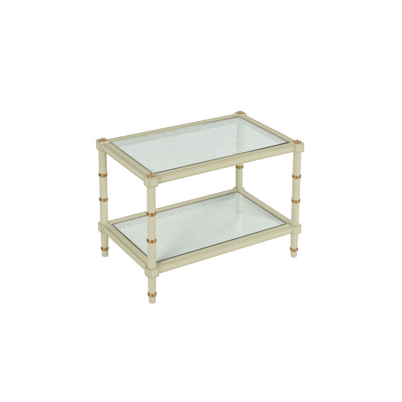Chelsea House Conner Cane Bamboo-Inspired Legs Cocktail Table