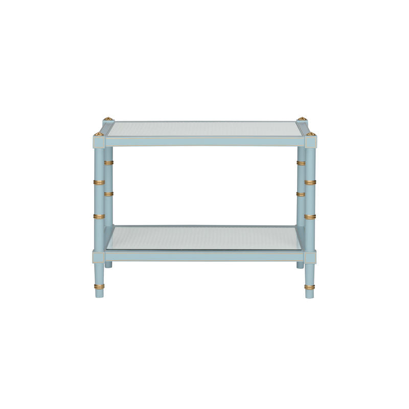Chelsea House Conner Cane Bamboo-Inspired Legs Cocktail Table