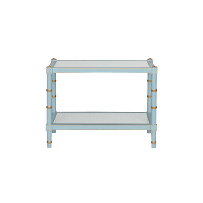 Chelsea House Conner Cane Bamboo-Inspired Legs Cocktail Table