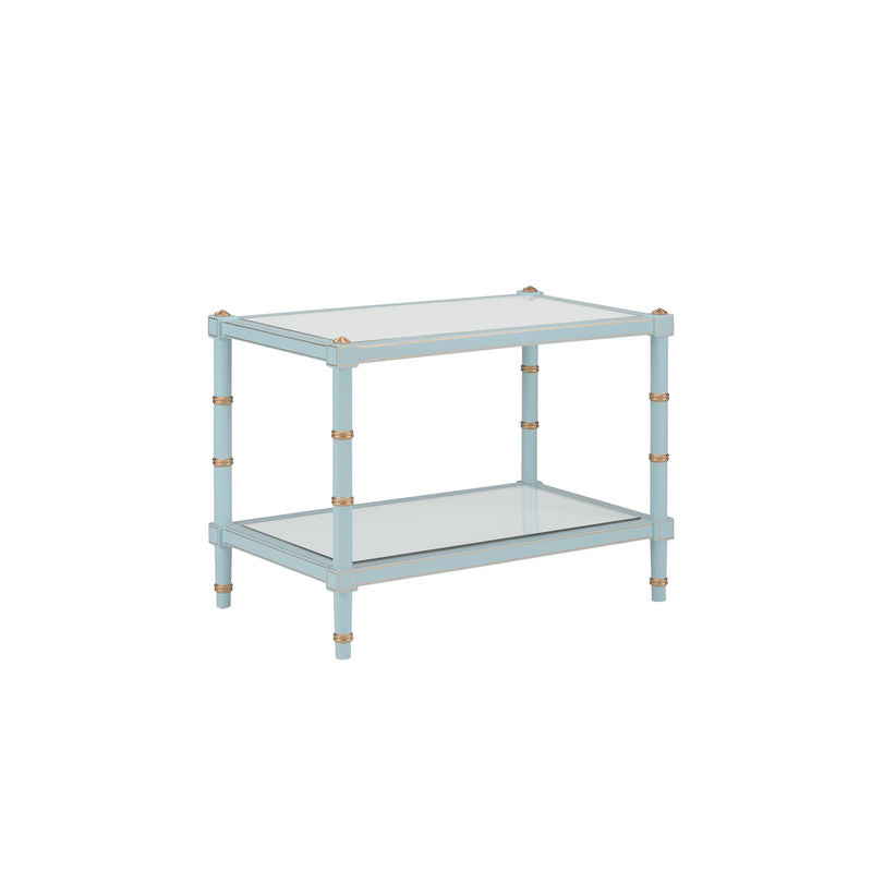 Chelsea House Conner Cane Bamboo-Inspired Legs Cocktail Table