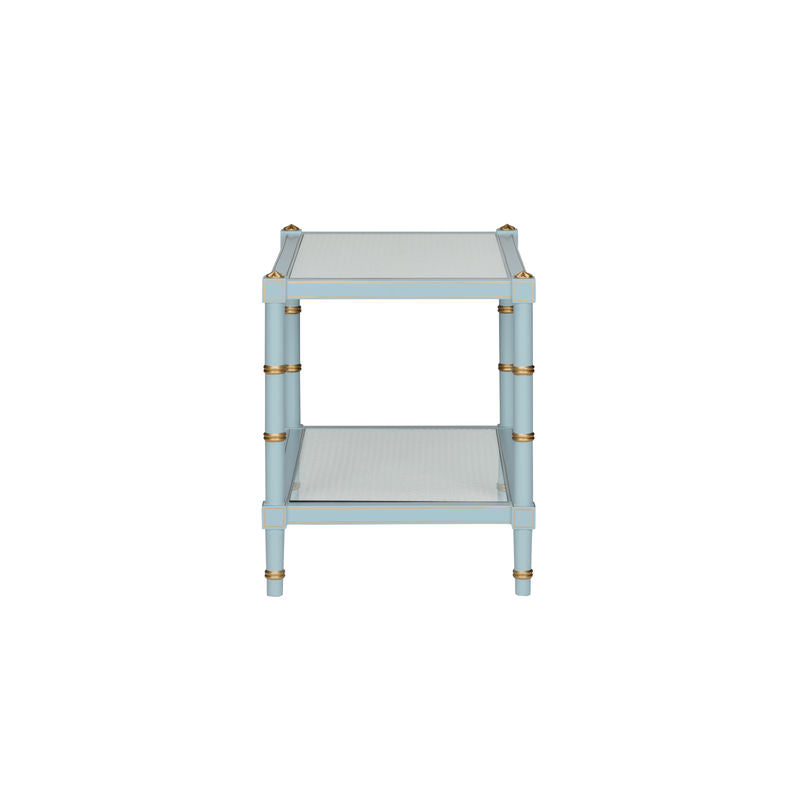 Chelsea House Conner Cane Bamboo-Inspired Legs Cocktail Table