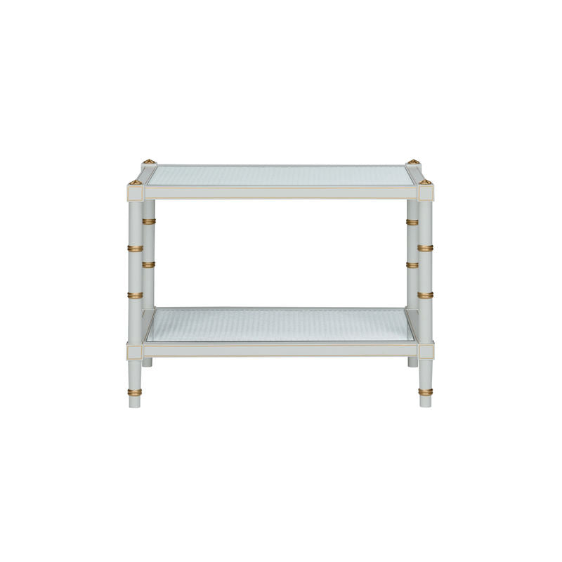 Chelsea House Conner Cane Bamboo-Inspired Legs Cocktail Table