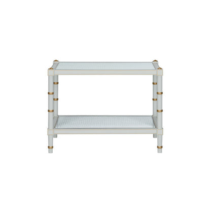 Chelsea House Conner Cane Bamboo-Inspired Legs Cocktail Table