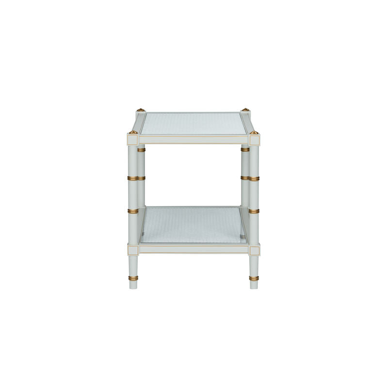 Chelsea House Conner Cane Bamboo-Inspired Legs Cocktail Table