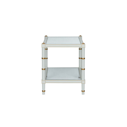 Chelsea House Conner Cane Bamboo-Inspired Legs Cocktail Table