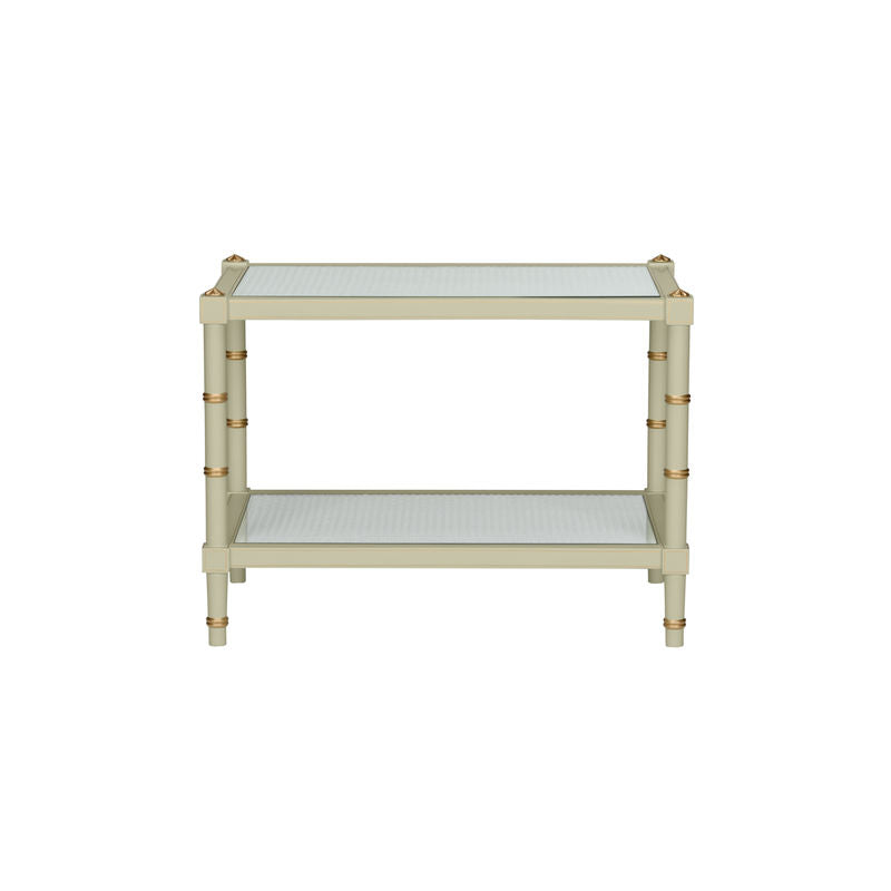 Chelsea House Conner Cane Bamboo-Inspired Legs Cocktail Table