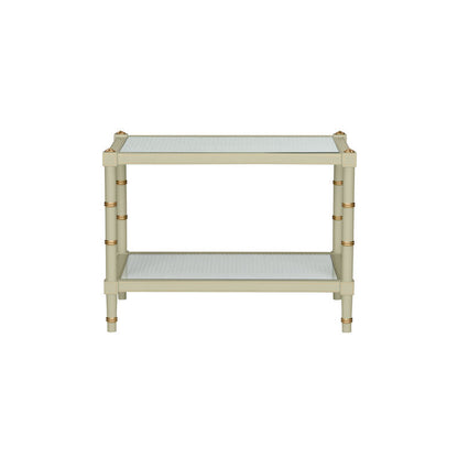Chelsea House Conner Cane Bamboo-Inspired Legs Cocktail Table