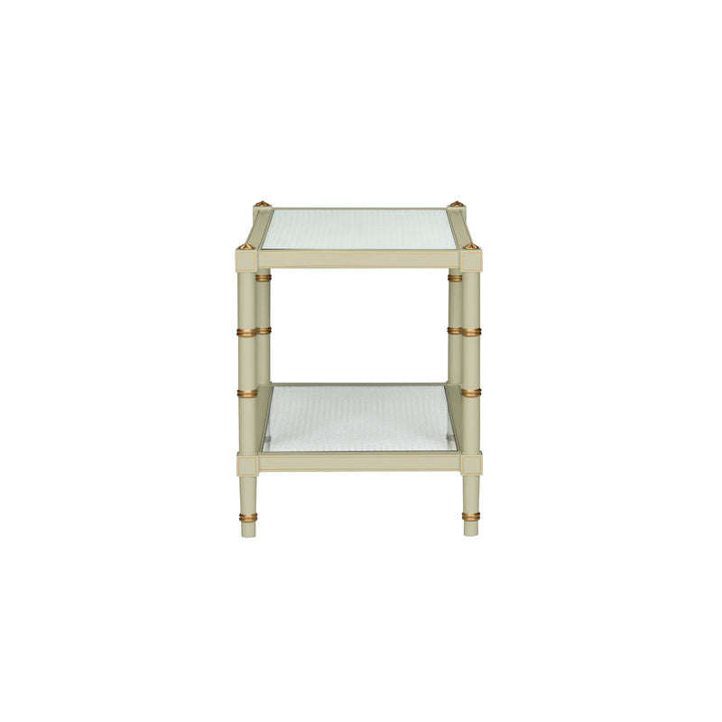 Chelsea House Conner Cane Bamboo-Inspired Legs Cocktail Table
