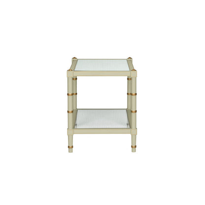 Chelsea House Conner Cane Bamboo-Inspired Legs Cocktail Table