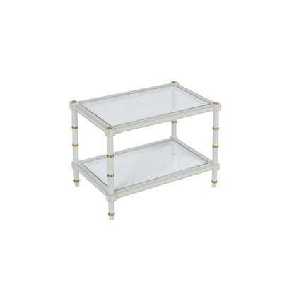 Chelsea House Conner Cane Bamboo-Inspired Legs Cocktail Table