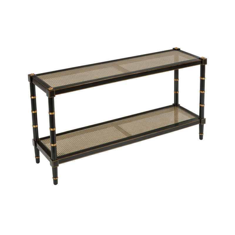 Conner Cane Bamboo-Inspired Legs Console Table