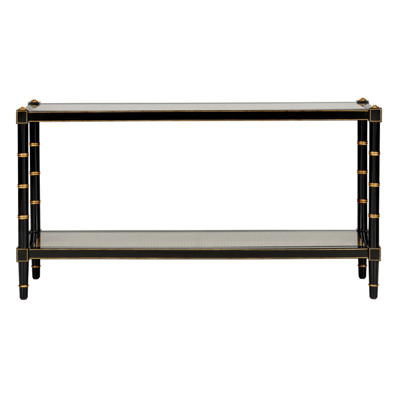 Conner Cane Bamboo-Inspired Legs Console Table