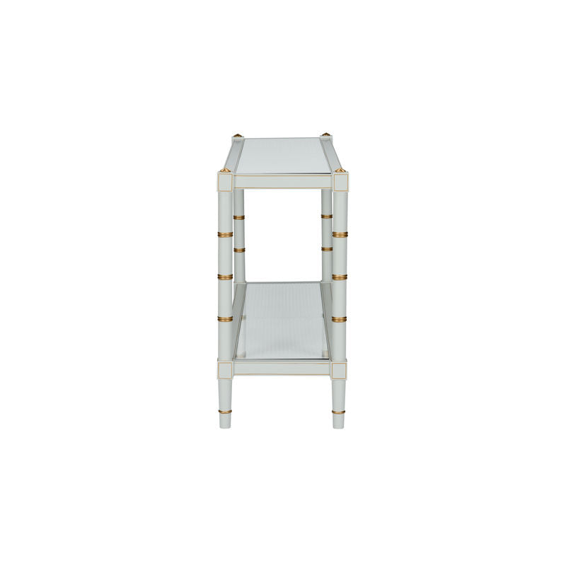 Conner Cane Bamboo-Inspired Legs Console Table