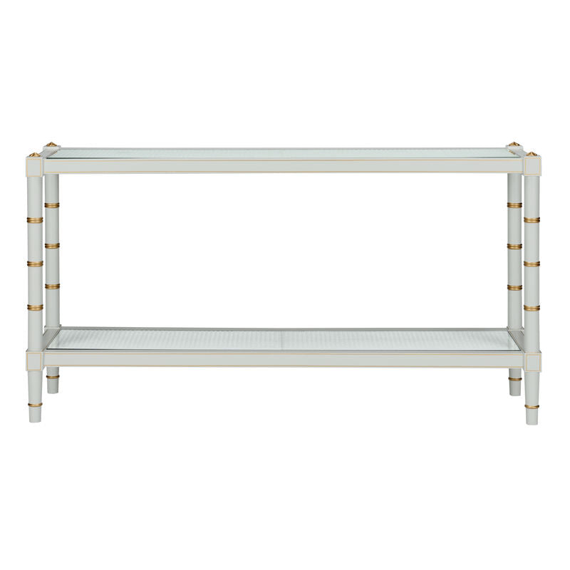 Conner Cane Bamboo-Inspired Legs Console Table
