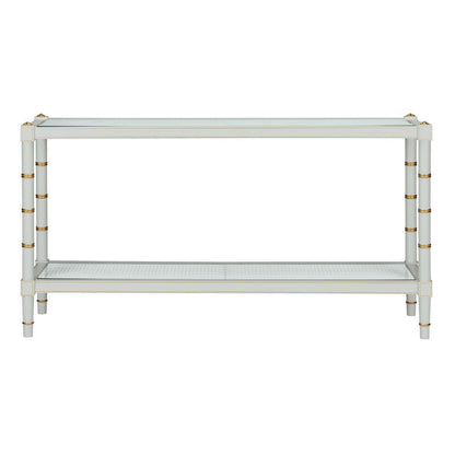 Conner Cane Bamboo-Inspired Legs Console Table