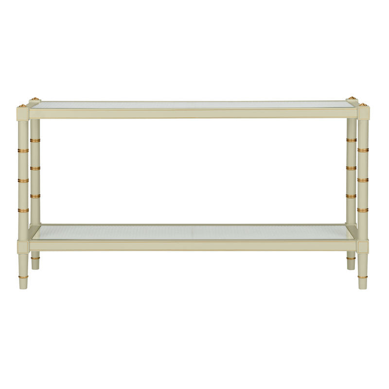 Conner Cane Bamboo-Inspired Legs Console Table