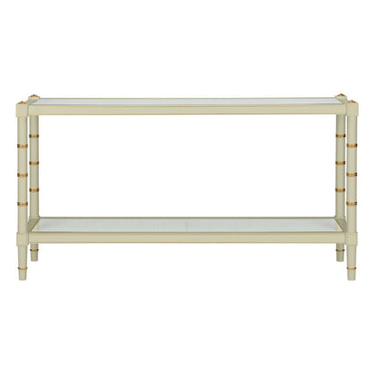 Conner Cane Bamboo-Inspired Legs Console Table